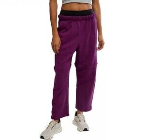 Free People Movement Top Score Barrel Pants Womens Medium Deep Mulberry Cotton